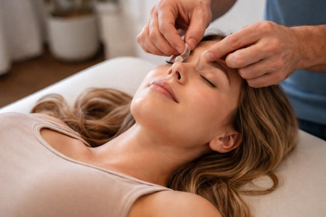 Cranial Facial Release session improving nasal breathing and facial tension relief