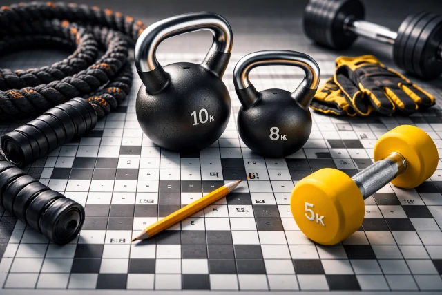 Fitness Items for Swinging Crossword Clue kettlebells gym equipment answer explanation
