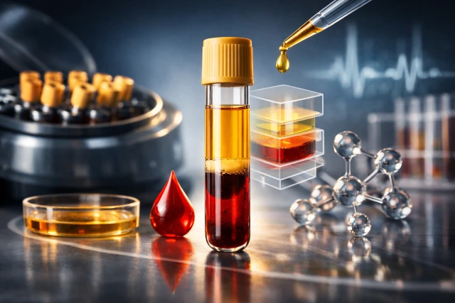 Serum Separator Tube used in modern diagnostic laboratory for blood sample separation