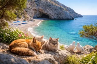 Agios Prokopios Beach Naxos golden sand and clear blue water