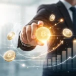 Business Robthecoins concept showing digital business growth and online opportunities