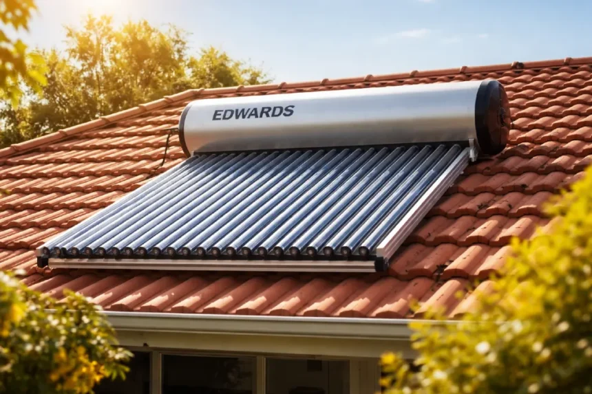Edwards Solar Hot Water system on a family home roof in Australia