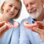 Flexible Dentures vs traditional dentures comparison showing fit, comfort, and appearance