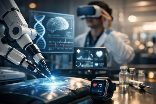 Med Tech Opportunities trends in 2026 including AI, telehealth, RPM, interoperability, and cybersecurity