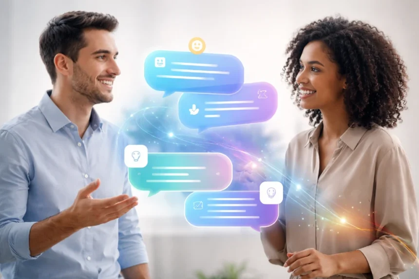 Rel Chat interface showing the future of digital conversation with smart, human-centered messaging