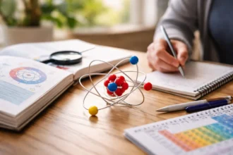 What Information does the Electronic Configuration of an Atom Provide chart showing orbitals valence electrons and atomic properties