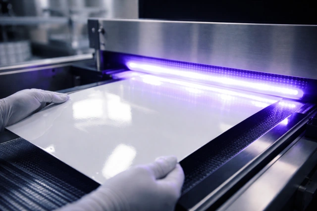 uvlack UV curable coating used in modern business manufacturing and packaging