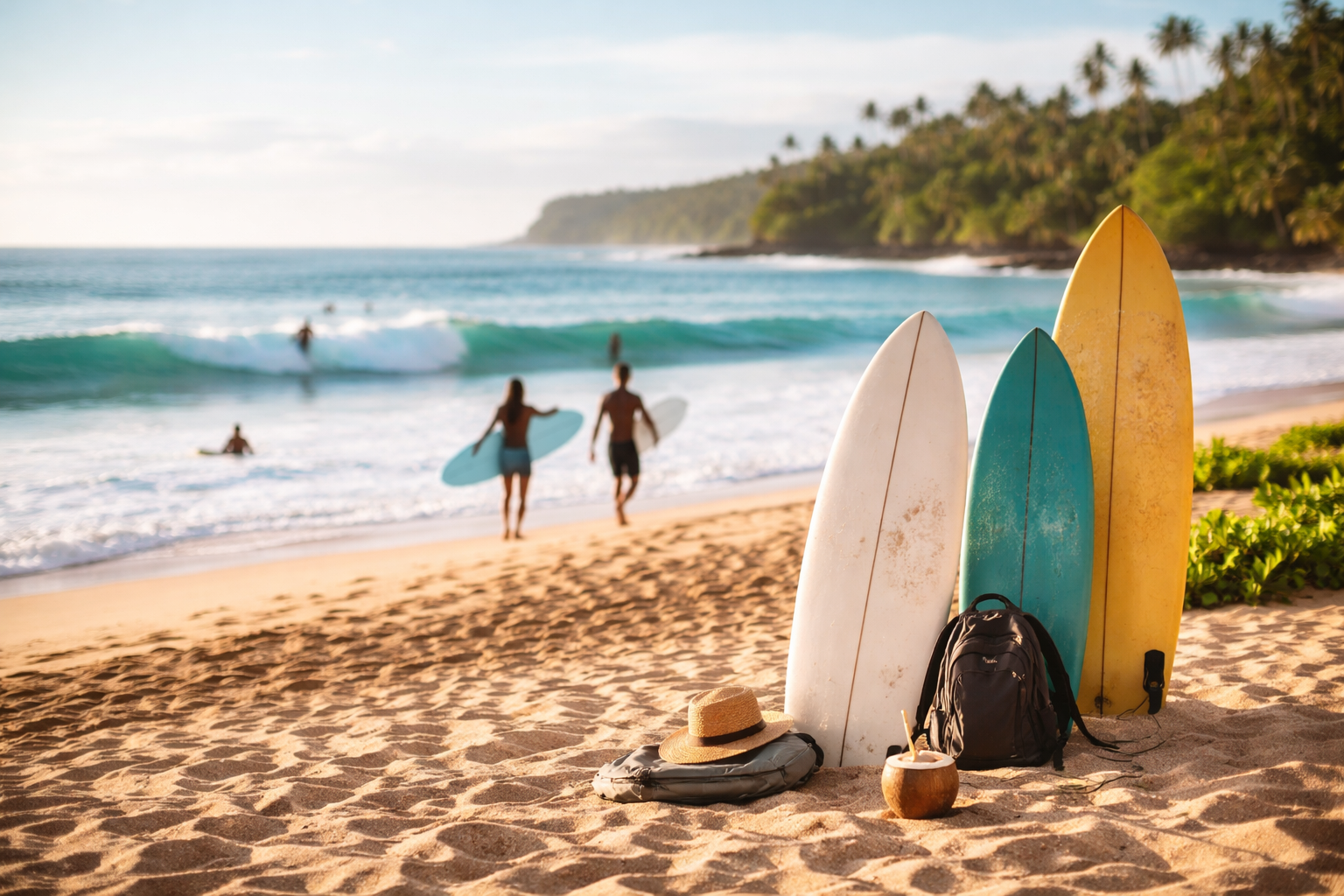 Best Places to Surf for beginners and pro wave riders at scenic beaches with clean waves and balanced conditions