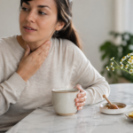 Best Tea for Sore Throat in a warm cup with honey and herbal ingredients