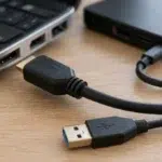 Cable HDMI and USB comparison showing display performance, data speed, and device compatibility