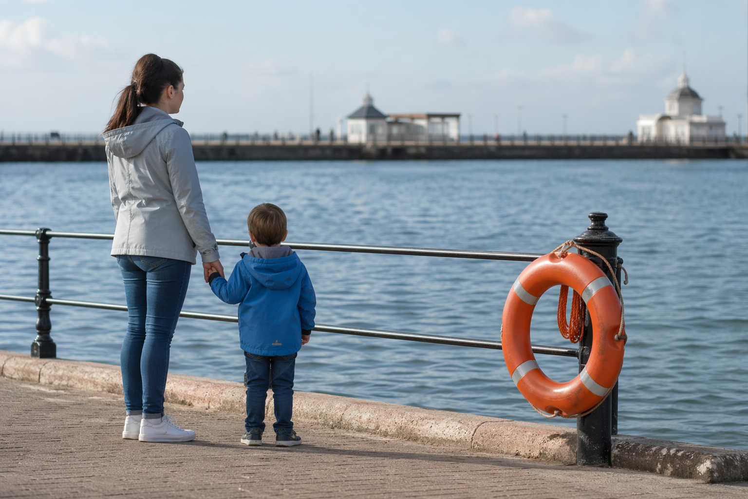 Concern for Safety Southport Marine Lake waterfront view with promenade, lake edge, and visitor walking area in Southport