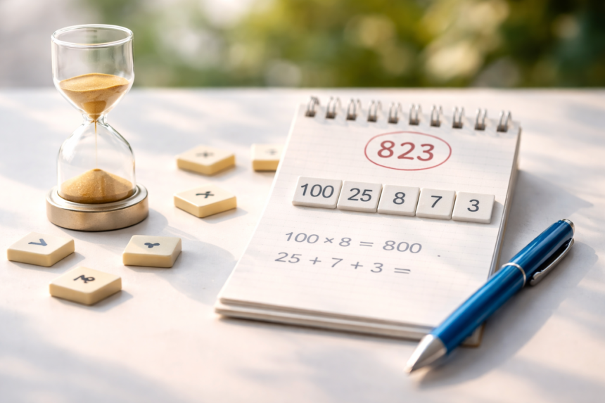 Countdown Solver helping find the right numbers answer in a number puzzle
