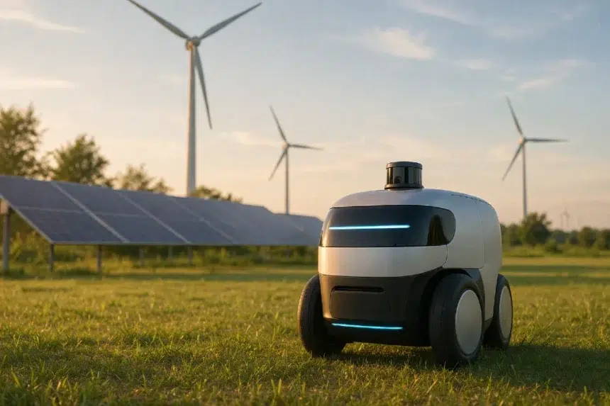 Rolerek smart and sustainable technology concept with modern connected devices