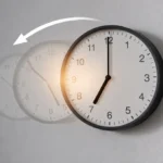 A close-up of a modern digital clock showing the transition from AM to PM for time subtraction.